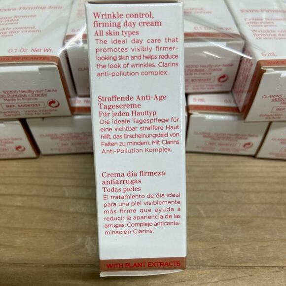 CLARINS PARIS Extra-Firming Jour Wrinkle control day cream 10 pc NWT travel sz - Picture 3 of 6